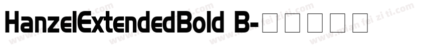 HanzelExtendedBold B字体转换